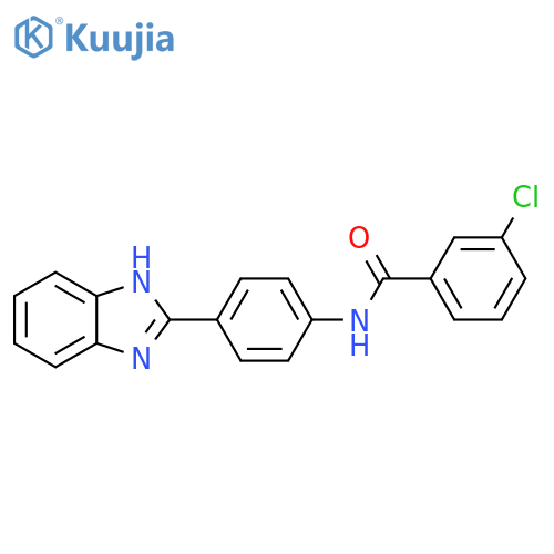 N-4-(1H-1,3-benzodiazol-2-yl)phenyl-3-chlorobenzamide structure