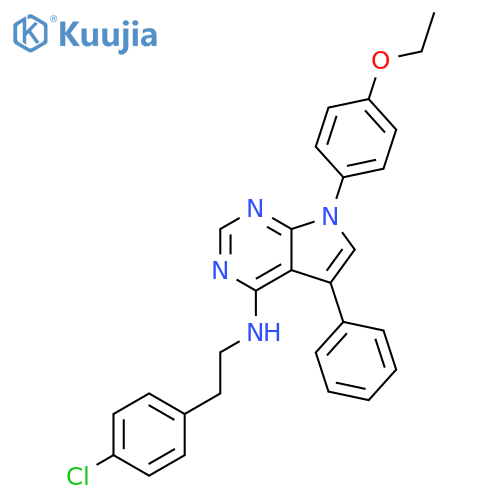 N-2-(4-chlorophenyl)ethyl-7-(4-ethoxyphenyl)-5-phenyl-7H-pyrrolo2,3-dpyrimidin-4-amine structure