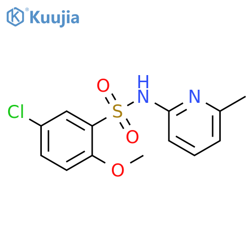 5-chloro-2-methoxy-N-(6-methylpyridin-2-yl)benzene-1-sulfonamide structure