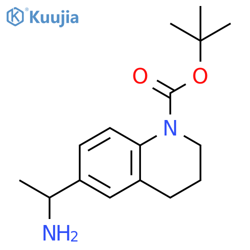 tert-butyl 6-(1-aminoethyl)-3,4-dihydro-2H-quinoline-1-carboxylate structure