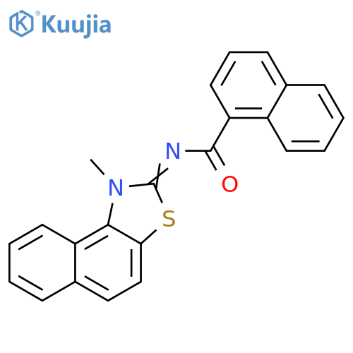 N-[(2E)-1-methyl-1H,2H-naphtho[1,2-d][1,3]thiazol-2-ylidene]naphthalene-1-carboxamide structure