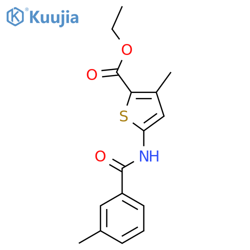 ethyl 3-methyl-5-(3-methylbenzamido)thiophene-2-carboxylate structure