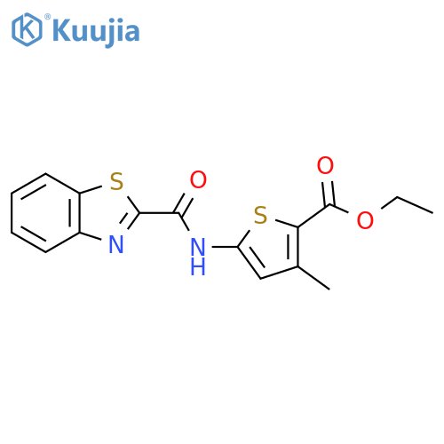 ethyl 5-(1,3-benzothiazole-2-amido)-3-methylthiophene-2-carboxylate structure