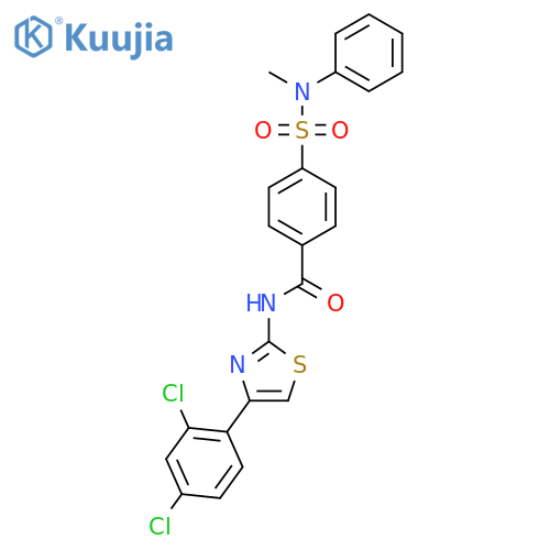 N-[4-(2,4-dichlorophenyl)-1,3-thiazol-2-yl]-4-[methyl(phenyl)sulfamoyl]benzamide structure