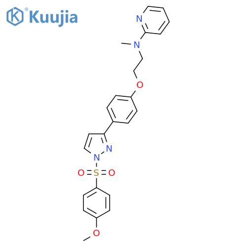 N-[2-(4-{1-[(4-Methoxyphenyl)sulfonyl]-1H-pyrazol-3-yl}phenoxy)ethyl]-N-methyl-2-pyridinamine structure