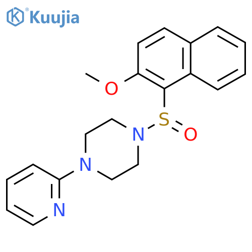 1-[(2-Methoxy-1-naphthyl)sulfinyl]-4-(2-pyridinyl)piperazine structure