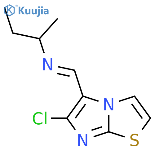N-[(6-chloroimidazo[2,1-b][1,3]thiazol-5-yl)methylene]-2-butanamine structure