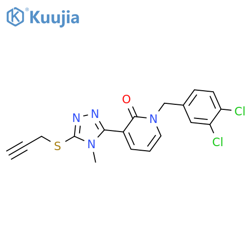 1-(3,4-DICHLOROBENZYL)-3-[4-METHYL-5-(2-PROPYNYLSULFANYL)-4H-1,2,4-TRIAZOL-3-YL]-2(1H)-PYRIDINONE structure