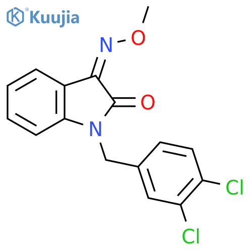 (3Z)-1-[(3,4-dichlorophenyl)methyl]-3-methoxyiminoindol-2-one structure