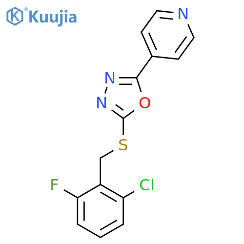 4-(5-{[(2-chloro-6-fluorophenyl)methyl]sulfanyl}-1,3,4-oxadiazol-2-yl)pyridine structure