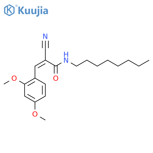 2-cyano-3-(2,4-dimethoxyphenyl)-N-octylprop-2-enamide structure