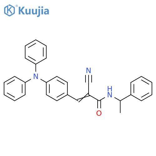 2-Cyano-3-[4-(diphenylamino)phenyl]-N-(1-phenylethyl)-2-propenamide structure