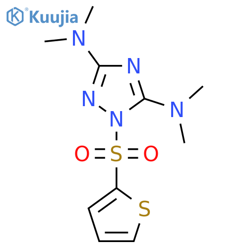 N-(3-(Dimethylamino)-1-(2-thienylsulfonyl)-1H-1,2,4-triazol-5-yl)-N,N-dimethylamine structure