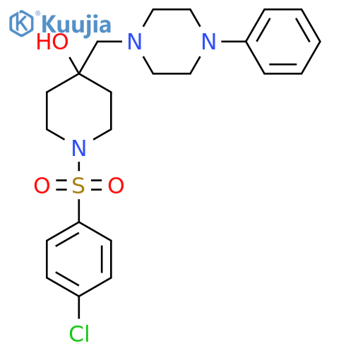 1-[(4-Chlorophenyl)sulfonyl]-4-[(4-phenylpiperazino)methyl]-4-piperidinol structure
