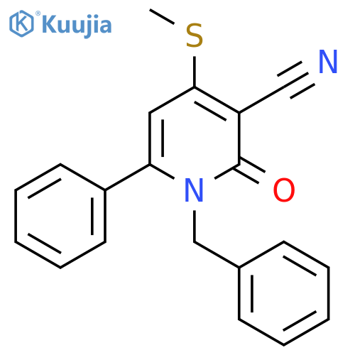 1-Benzyl-4-(methylsulfanyl)-2-oxo-6-phenyl-1,2-dihydro-3-pyridinecarbonitrile structure