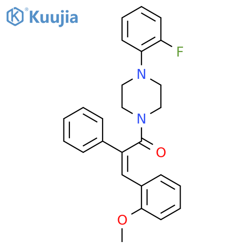(Z)-1-[4-(2-fluorophenyl)piperazino]-3-(2-methoxyphenyl)-2-phenyl-2-propen-1-one structure