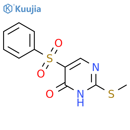 2-(Methylsulfanyl)-5-(phenylsulfonyl)-4-pyrimidinol structure