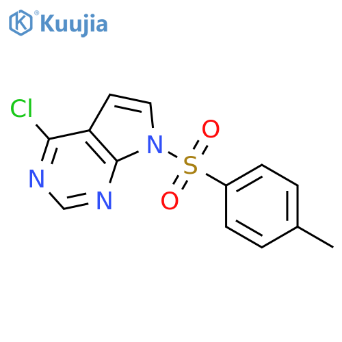 4-chloro-7-(4-methylbenzenesulfonyl)-7H-pyrrolo[2,3-d]pyrimidine structure