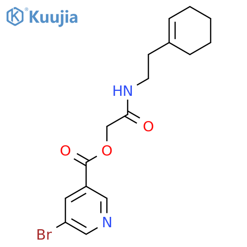 {[2-(cyclohex-1-en-1-yl)ethyl]carbamoyl}methyl 5-bromopyridine-3-carboxylate structure