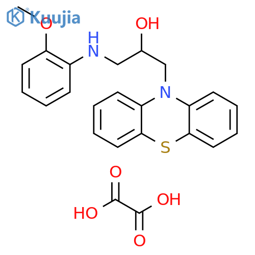 1-(2-methoxyphenyl)amino-3-(10H-phenothiazin-10-yl)propan-2-ol; oxalic acid structure