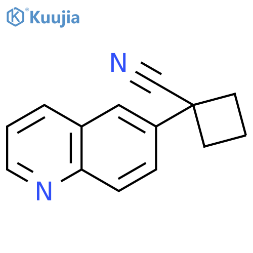 1-(quinolin-6-yl)cyclobutane-1-carbonitrile structure