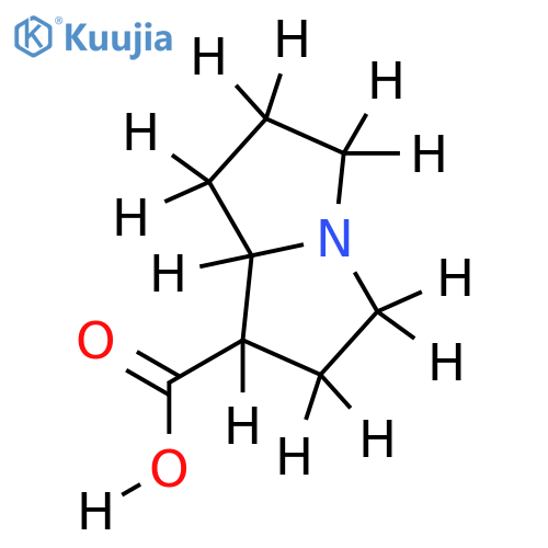 (1S,8R)-1-Pyrrolizidinecarboxylic acid structure