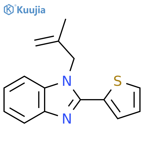 1-(2-methylprop-2-en-1-yl)-2-(thiophen-2-yl)-1H-1,3-benzodiazole structure