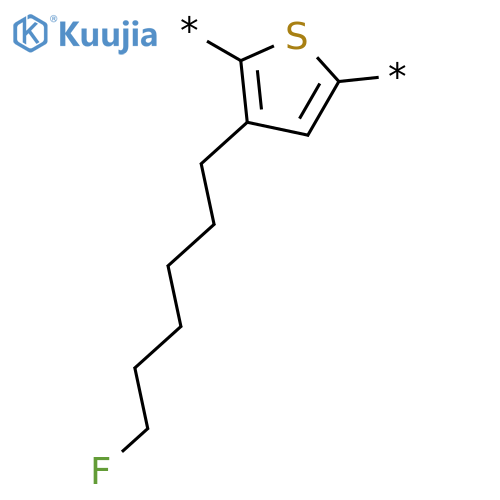 Poly(fluorohexyl-2,5-thiophenediyl) structure