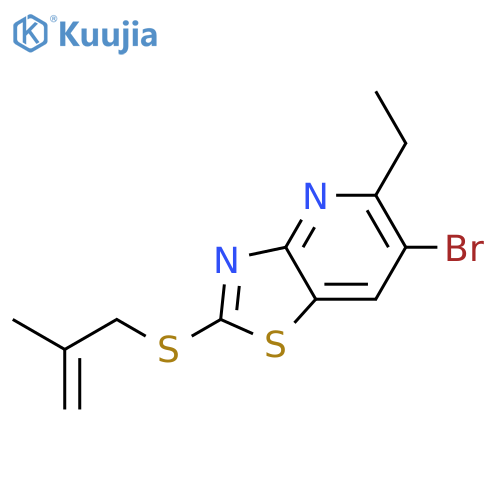 Thiazolo[4,5-b]pyridine,6-bromo-5-ethyl-2-[(2-methyl-2-propen-1-yl)thio]- structure