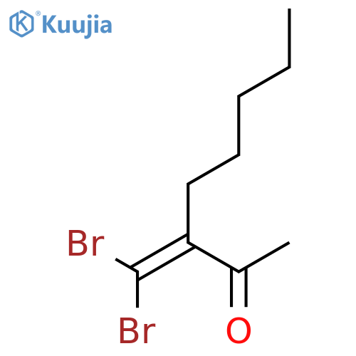 2-Octanone, 3-(dibromomethylene)- structure