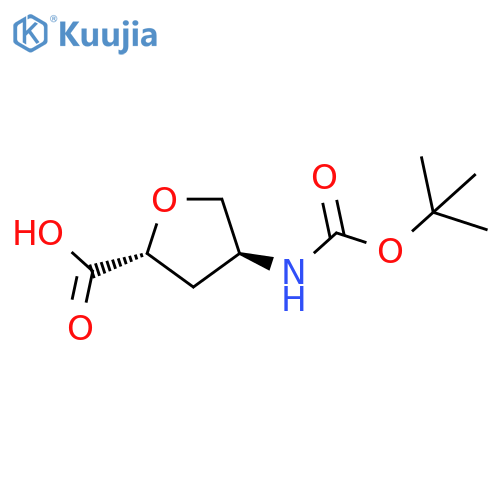 (2R,4S)-4-{[(tert-butoxy)carbonyl]amino}oxolane-2-carboxylic acid structure