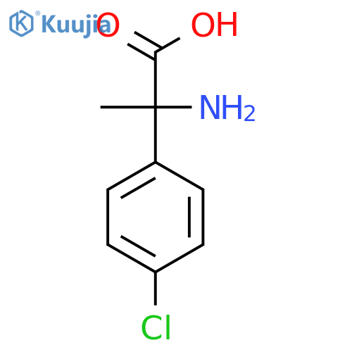 2-amino-2-(4-chlorophenyl)propanoic acid structure