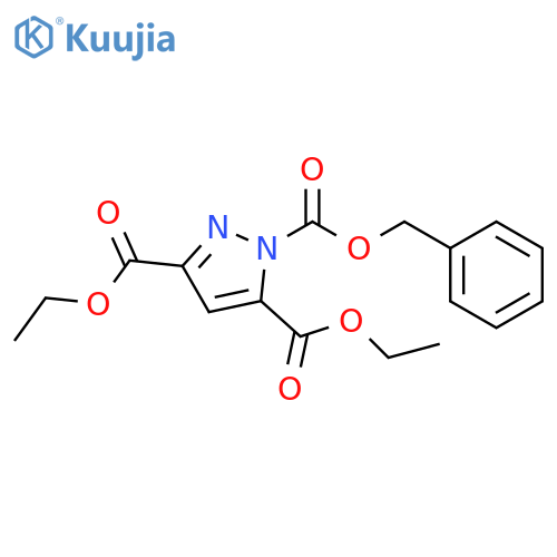 1H-Pyrazole-1,3,5-tricarboxylic acid, 3,5-diethyl 1-(phenylmethyl) ester structure