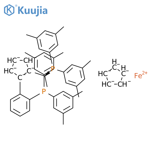(r)-1-[(r)-2-[2-[di(3,5-xylyl)phosphino]phenyl]ferrocenyl]ethyldi(3,5-xylyl)phosphine structure