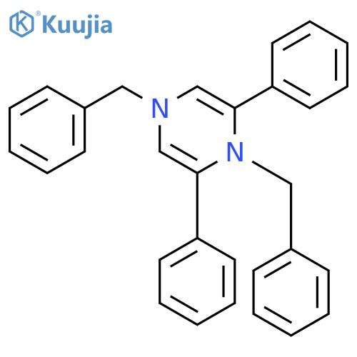 Pyrazine, 1,4-dihydro-2,6-diphenyl-1,4-bis(phenylmethyl)- structure