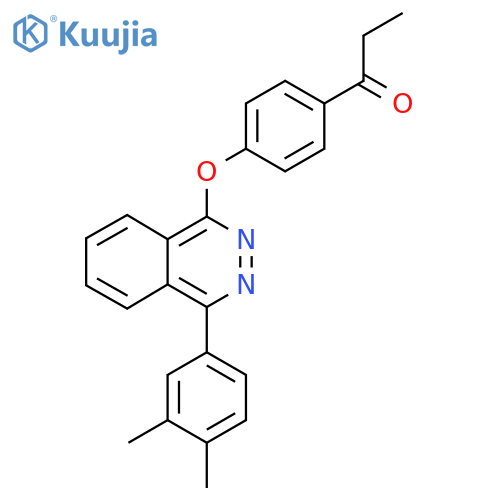 1-(4-{4-(3,4-dimethylphenyl)phthalazin-1-yloxy}phenyl)propan-1-one structure