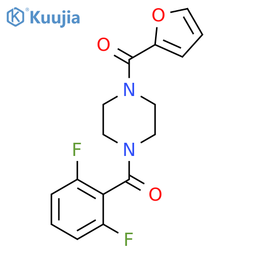 2,6-Difluorophenyl 4-(2-furylcarbonyl)piperazinyl ketone structure