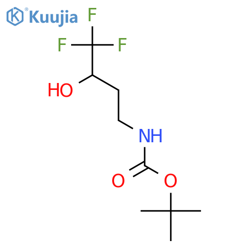 tert-butyl N-(4,4,4-trifluoro-3-hydroxybutyl)carbamate structure