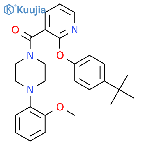 2-(4-(Tert-butyl)phenoxy)(3-pyridyl) 4-(2-methoxyphenyl)piperazinyl ketone structure
