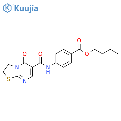 butyl 4-{5-oxo-2H,3H,5H-1,3thiazolo3,2-apyrimidine-6-amido}benzoate structure