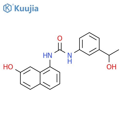 Urea, N-[3-(1-hydroxyethyl)phenyl]-N'-(7-hydroxy-1-naphthalenyl)- structure