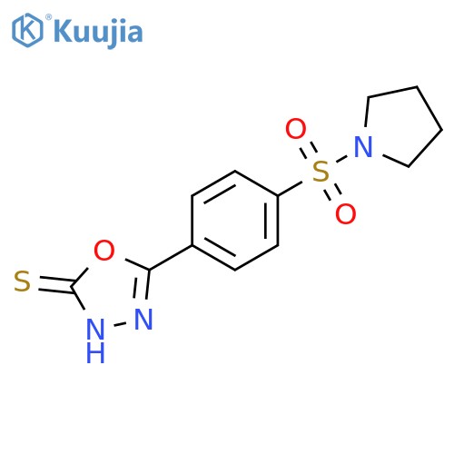 5-[4-(Pyrrolidine-1-sulfonyl)-phenyl]-[1,3,4]oxadiazole-2-thiol structure