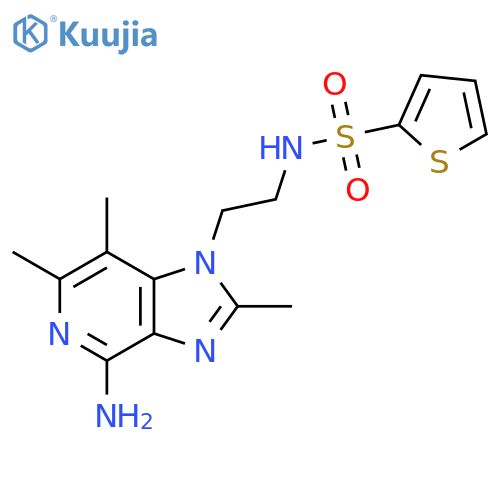 2-Thiophenesulfonamide,N-[2-(4-amino-2,6,7-trimethyl-1H-imidazo[4,5-c]pyridin-1-yl)ethyl]- structure