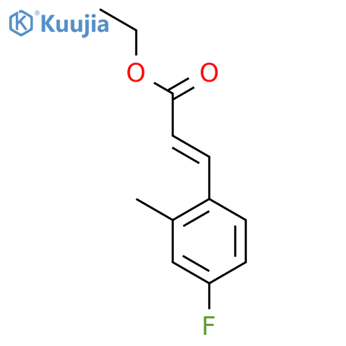 ethyl (2E)-3-(4-fluoro-2-methylphenyl)prop-2-enoate structure