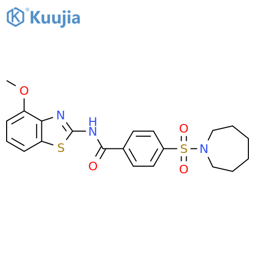4-(azepane-1-sulfonyl)-N-(4-methoxy-1,3-benzothiazol-2-yl)benzamide structure
