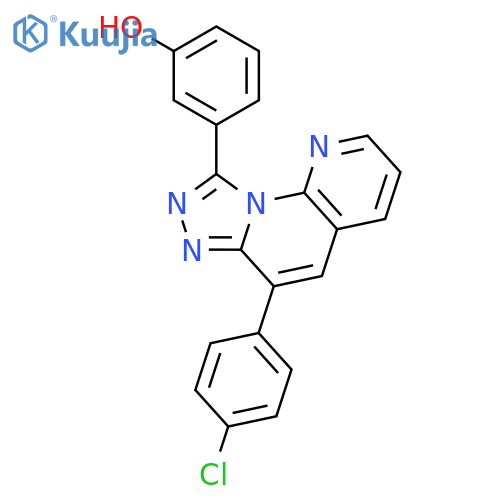 PHENOL, 3-[6-(4-CHLOROPHENYL)[1,2,4]TRIAZOLO[4,3-A][1,8]NAPHTHYRIDIN-9-YL]- structure