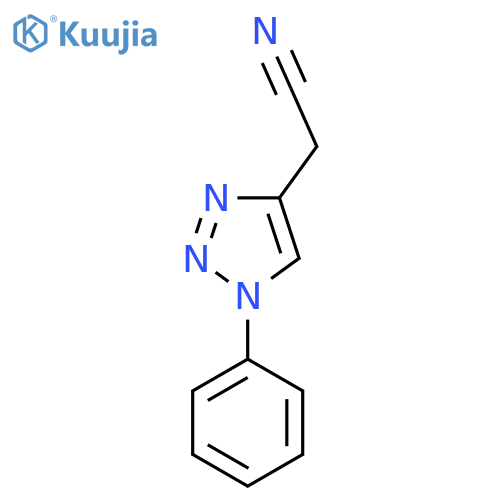2-(1-phenyl-1H-1,2,3-triazol-4-yl)acetonitrile structure