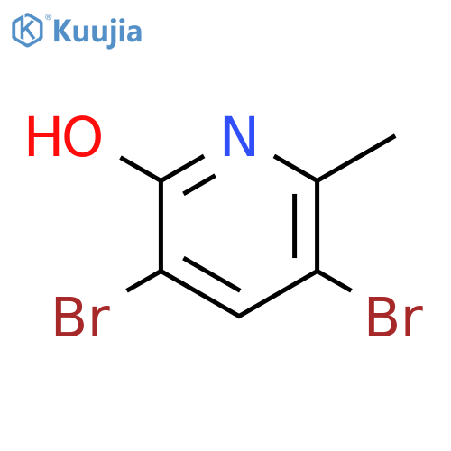 3,5-Dibromo-2-hydroxy-6-methylpyridine structure