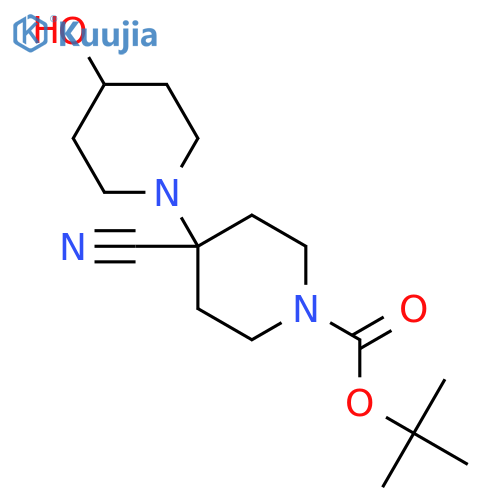 tert-Butyl 4'-cyano-4-hydroxy-1,4'-bipiperidine-1'-carboxylate structure
