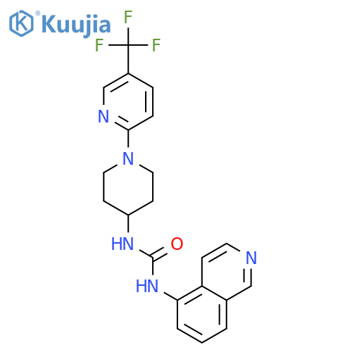 Urea,N-5-isoquinolinyl-N'-[1-[5-(trifluoromethyl)-2-pyridinyl]-4-piperidinyl]- structure
